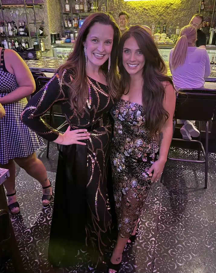 Sequins and smiles at a night out